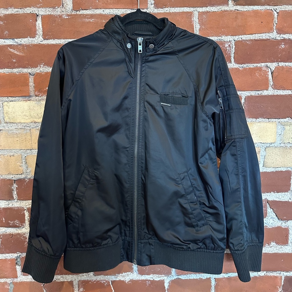 Members Only Women’s Satin Bomber Jacket - black